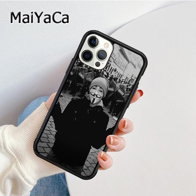 Anonymous Hacker Phone Case Cover For iPhone 17 Air 16 16e 15 plus 11 12 13 14 pro max shell coque