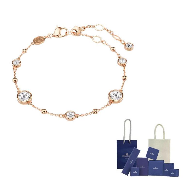 Swarovski Rose Gold plated Bracelets Unisex Gold F-Original Brand Box And Bag
