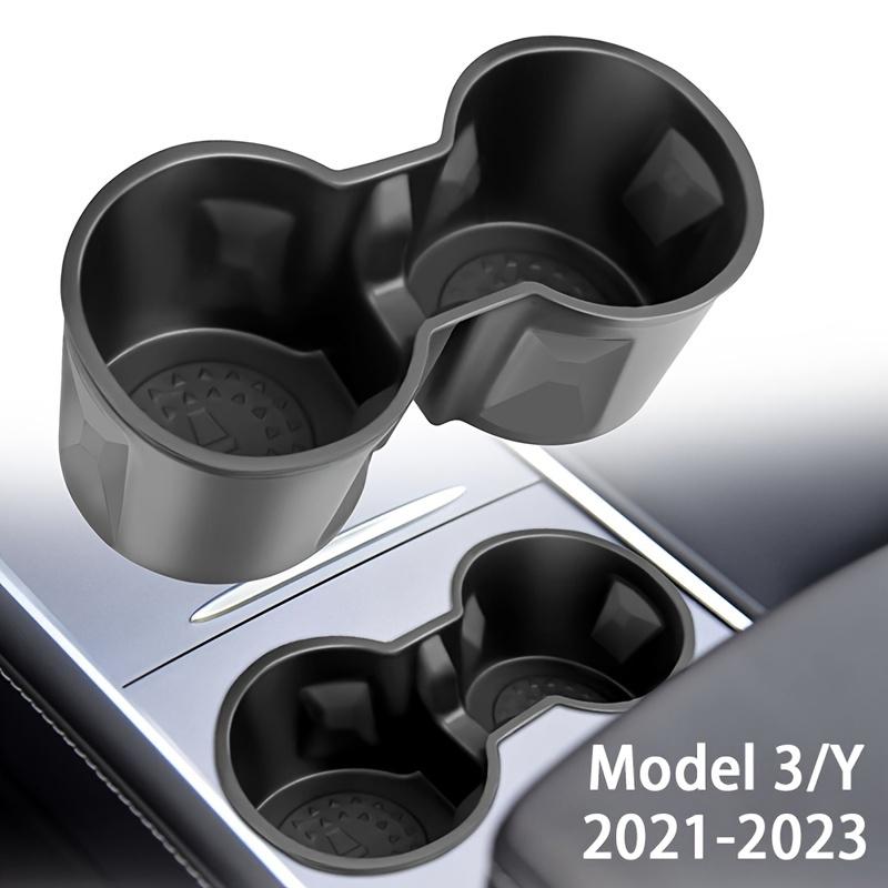 Tesla Model 3/Y circular cup holder plug-in - center console slot limiter and car interior accessories