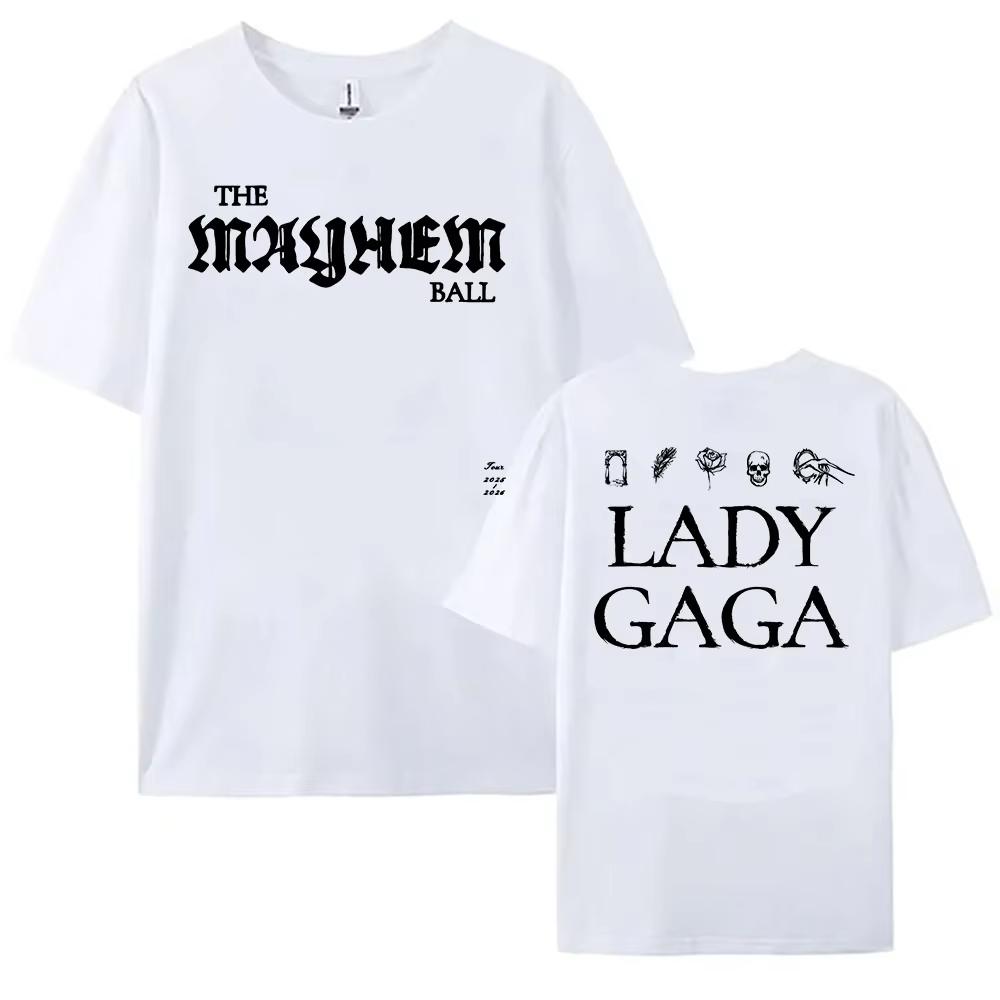 Das MAYHEM Ball T-Shirt Kurzarm Baumwolle Herren T-Shirts Lässig Sommer Sänger Druck Teeshirt Rundhals Locker Herren Damen T-Shirt