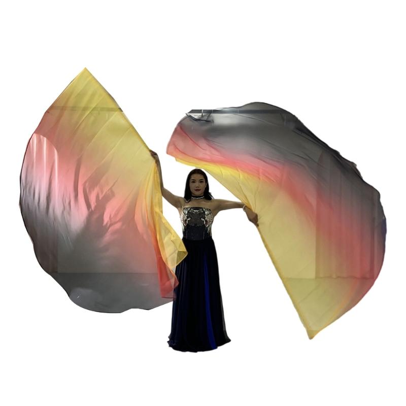 2Pcs Semicircle Praise Church Flags Praise Dance Worship Flags with Scalable Rod for Worship Dance Practice Performances