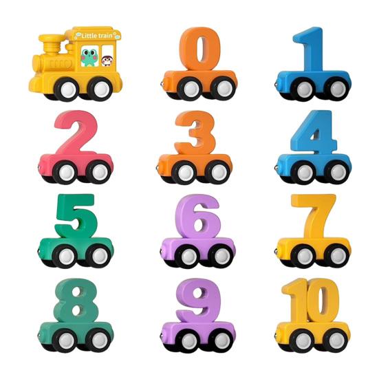 7/11/12/14Pcs/Set Magnetic Number Train Toy Kit Toddlers Number Counting Color Sorting Preschool Learning Activity Educational Train Toy Birthday Gift