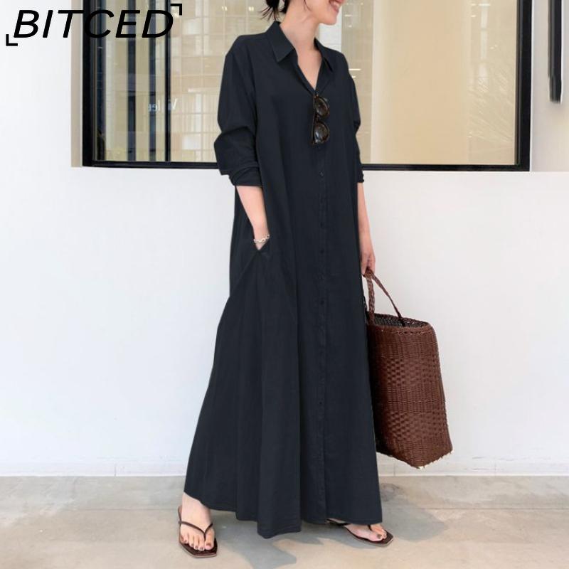 BITCED Women's Long Shirt Dress Sizes: S-5XL Casual Dresses