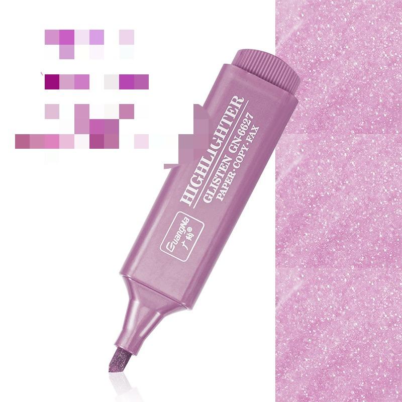 Haile 8ks/sada metalických zvýrazňovačů Morandi zlatý prášek třpytivý zvýrazňovač markery pro poznámky deník graffiti pero papírnictví