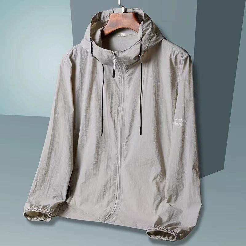 Sommer Sonnenschutzkleidung für Männer und Frauen, Eisseide Schnelltrocknende Hautkleidung, Wasserdichte und Atmungsaktive Dünne Jacken, Outdoor-Stil Kleidung