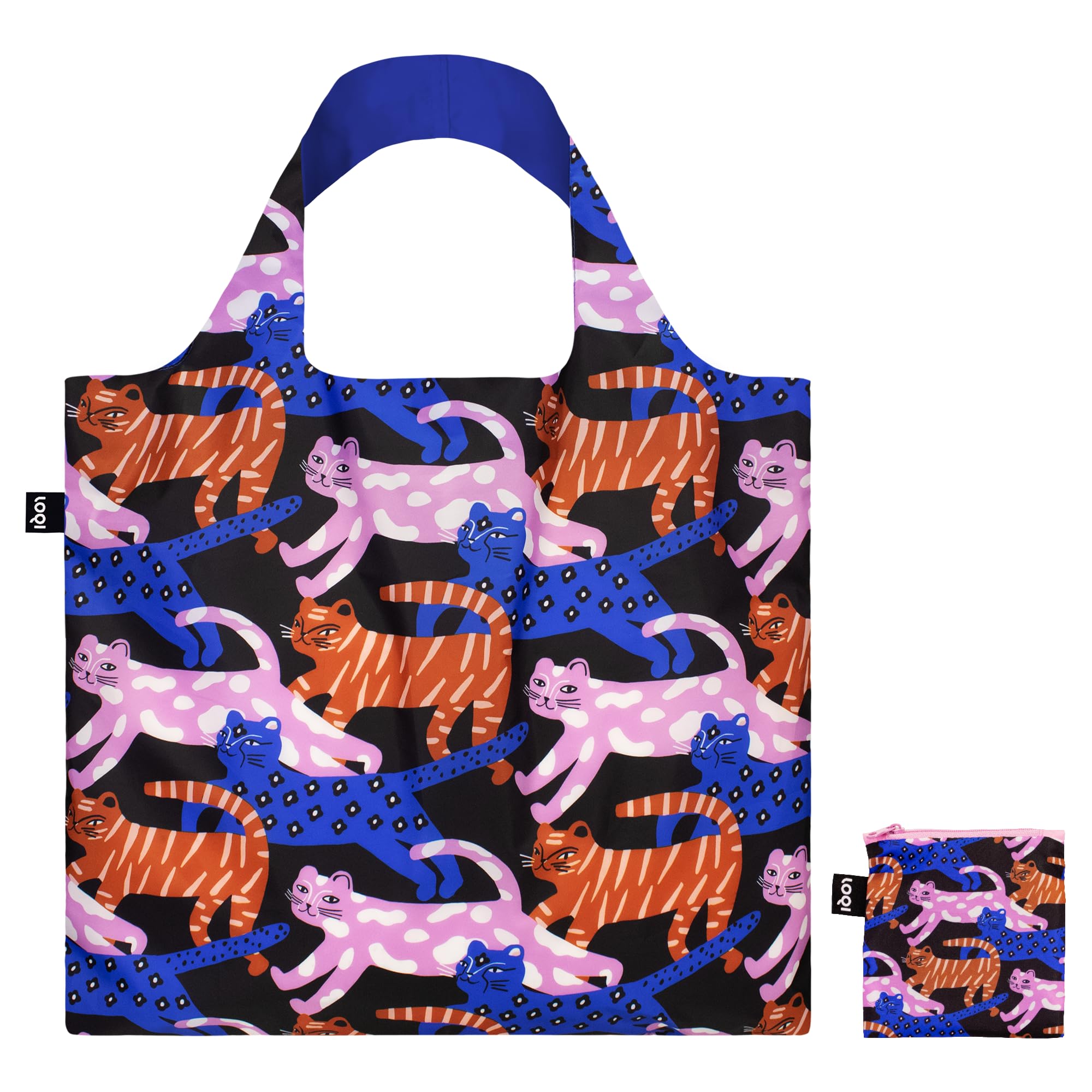 

Lowkey Tote Bag Artist [LOQI] Collection/GLITTER POWER/Cats Bag/GP.CA синій