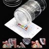 Nail Art Stamper,Clear Silicone Stamping Jelly with Scraper for DIY Nail Decors Transparent Visible Body,No Misplacement