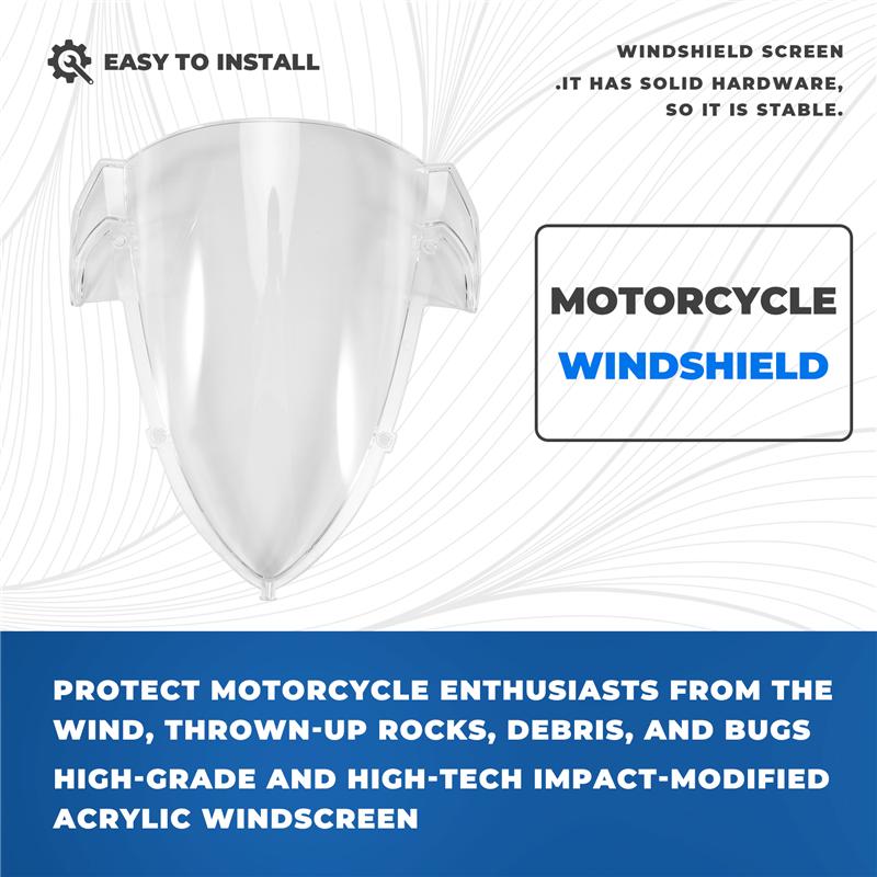 A58X-Motorcycle Windshield Windshield For Aprilia RS457 Wind Screen Deflectors Viser Visor Motorcycle Touring Windscreen