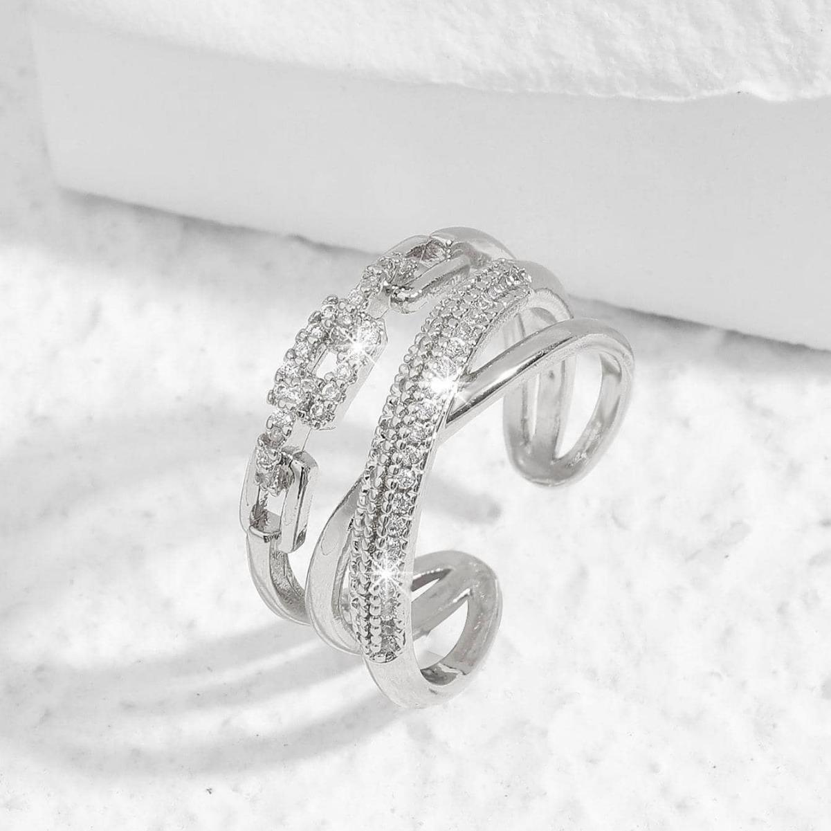 

Маленькое свежее и милое кольцо-крест в японском и корейском стиле, полностью усыпанное бриллиантами, женское открывающееся нишевое дизайнерское многослойное кольцо с инкрустацией цирконом, универсальное