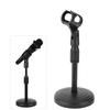 Detachable Adjustable Desktop Short Microphone Disc Stand with Non Slip Mic Clip