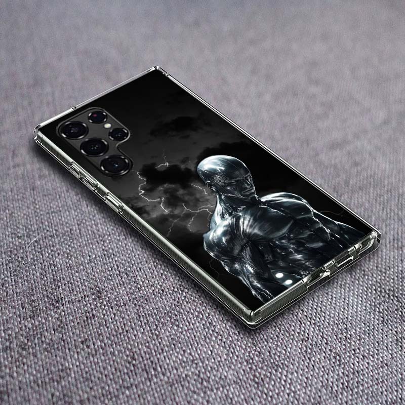 

Silver Surfer Phone Case For Samsung Galaxy S24 S23 S21 S20 FE S22 S26 Ultra S25 Edge S10 Plus Cover Clear TPU Capa Shell Coque Samsung S10