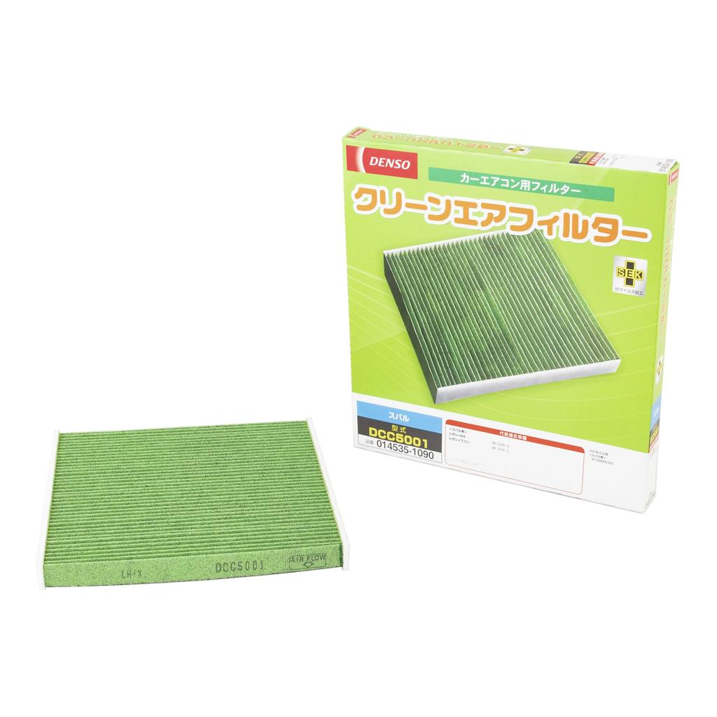 DENSO Car Air Conditioner Clean Air Filter DCC5001 High Dust Antibacterial and compatibility confirmation Filter, (014535-1090), Removal, PM2.5