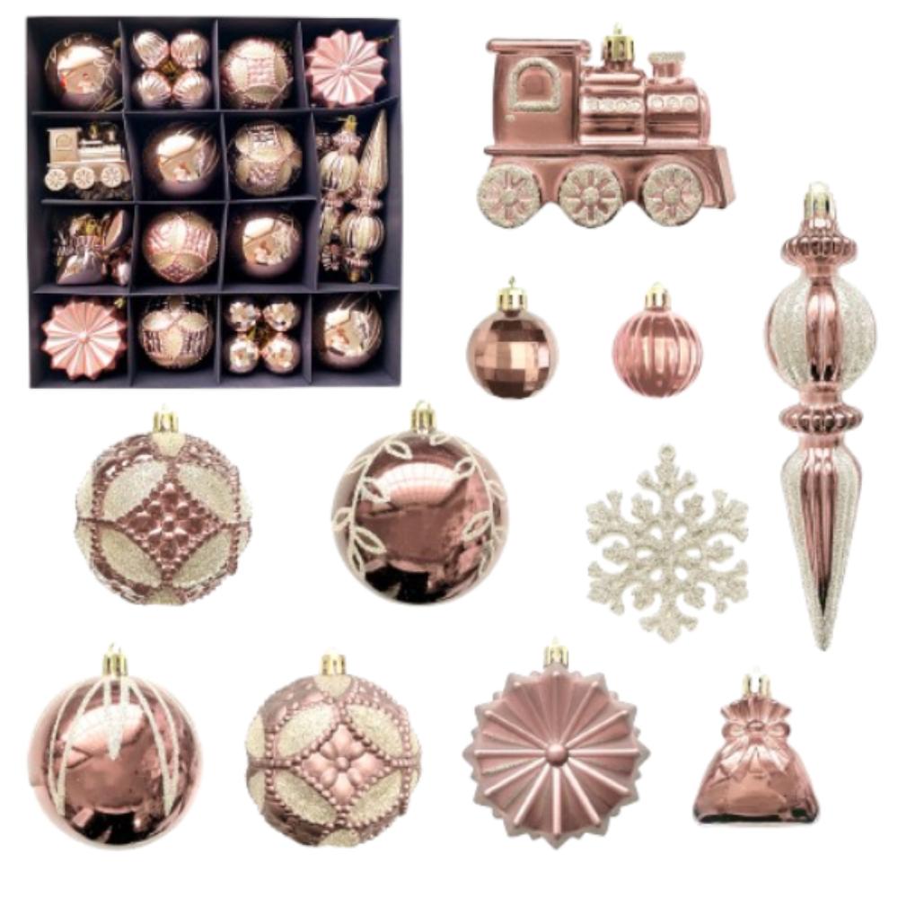 60pcs Reusable Glitter Christmas Balls Pendant Shatterproof Xmas Tree Ornaments  Holiday Festive