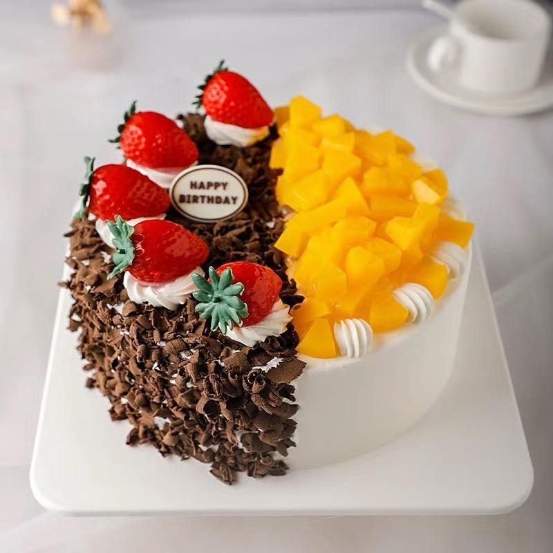 Cute Fruit Simulation Cake Model Ornaments Shop Showcase Cake Sample Display Birthday Wedding Cake Mold Decoration Shooting Prop