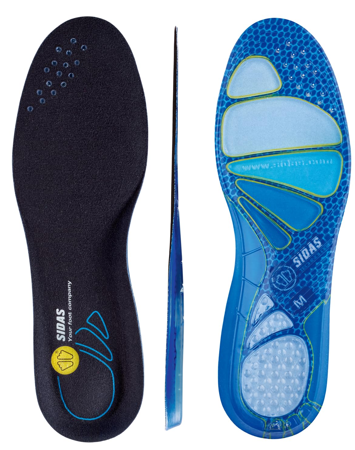 Гелевая стелька SIDAS Essential Cushioning, размер M (25,0см-26,5см), 36830262, Антибактериальный и моющийся