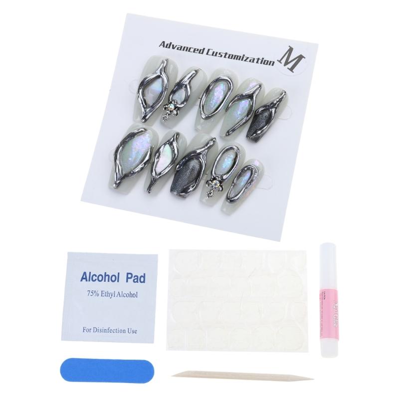 

Press on Nails Handmade Discoloration Effect False Nails Party Supplies DIY Nails French Tips for a Personalized Style M