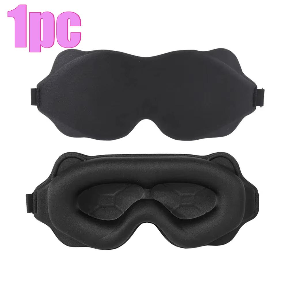 1pc 3D Sleeping Mask Block Out Light Sleep Mask Breathable Sleep Mask Soft Sleeping Night Comfort Sleep Mask Portable Eye Patch