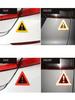 3Pc Triangular Reflective Warning Stickers – Super Bright & Durable Tape, Bold Graphics & Text, Night Riding Safety Protection