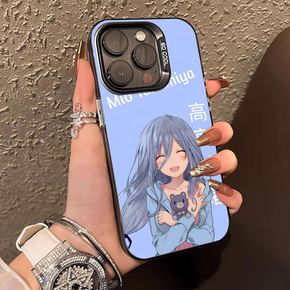 Date a Live Mio Takamiya Translucent Mobile Phone Case for iPhone 17 16 15 14 13 12 11 X XR XS Air Pro Max Plus Colorful Cover