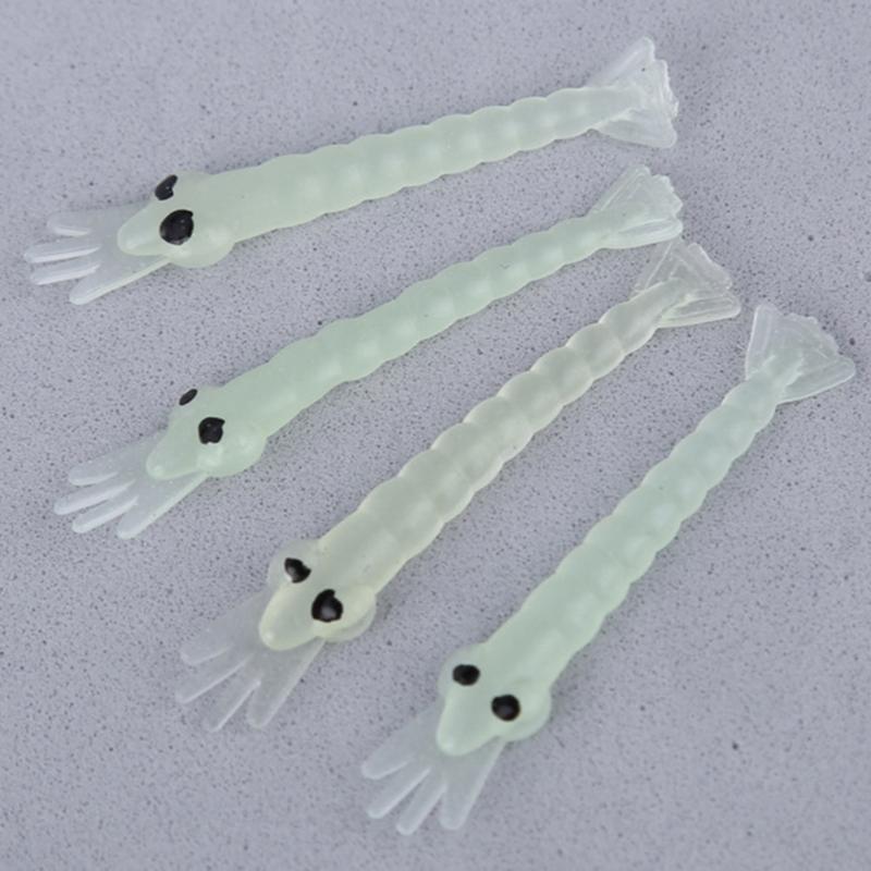 Topwater Drijvende Kunstaas Lokaas Lichtgevend Garnalen Vissen Lokaas Swimbait Zacht Simulatie Garnalen Gloeit Swimbaits Lokaas