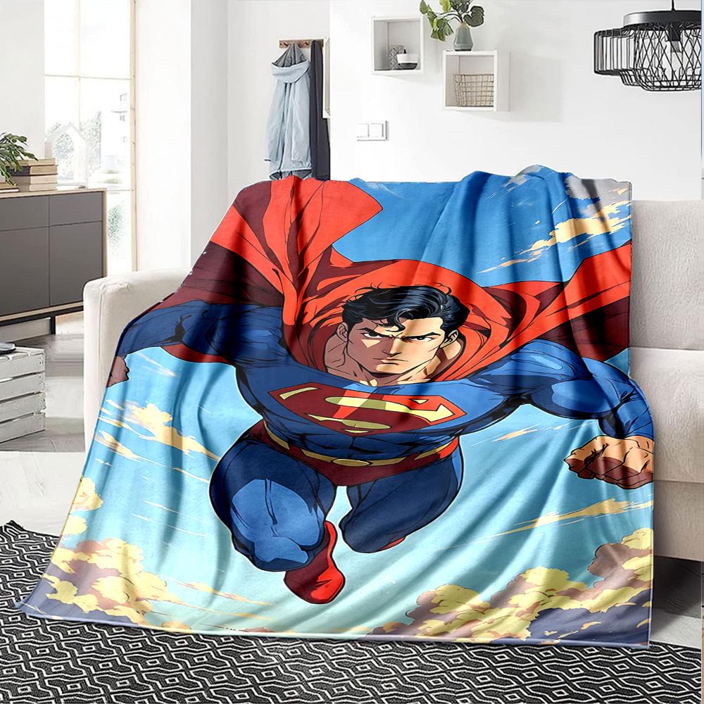 1pc Superman Flannel Blanket - Soft Warm Throw for Home, Office, TravelL1336