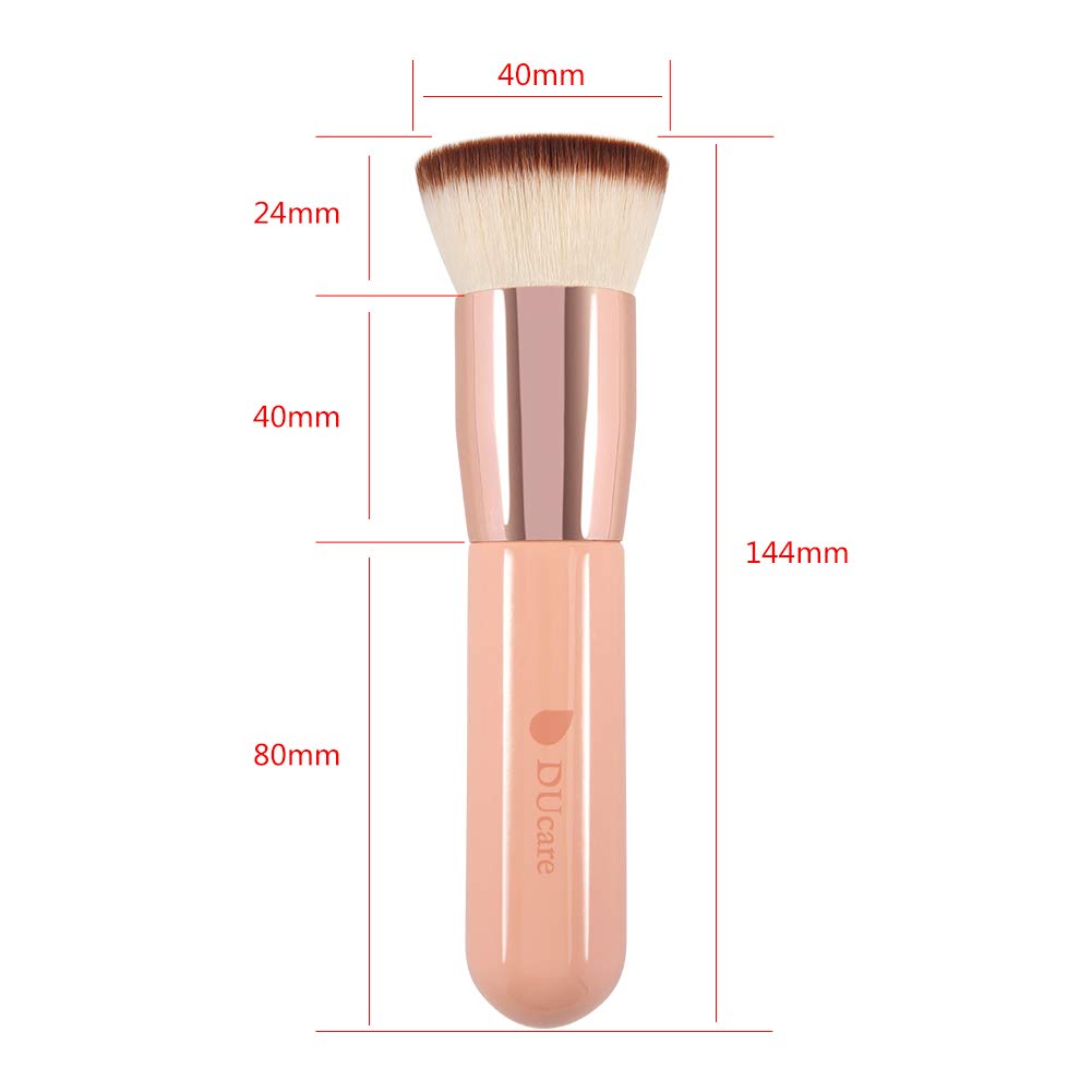DUcare Foundation Gesichts-Concealer Rundes Make-up Einfach zu bedienen Flache Oberseite Hohe Qualität Taklon-Pinsel, Pinsel, Pinsel, Beliebt, Pinsel, Typ, (Rosa)