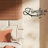 1ks nástěnná dekorace s kovovým nápisem Family Cursive Word (Černá) Ložnice/obývací pokoj/domácí dekorace Nástěnná dekorace Kovový nástěnný závěs