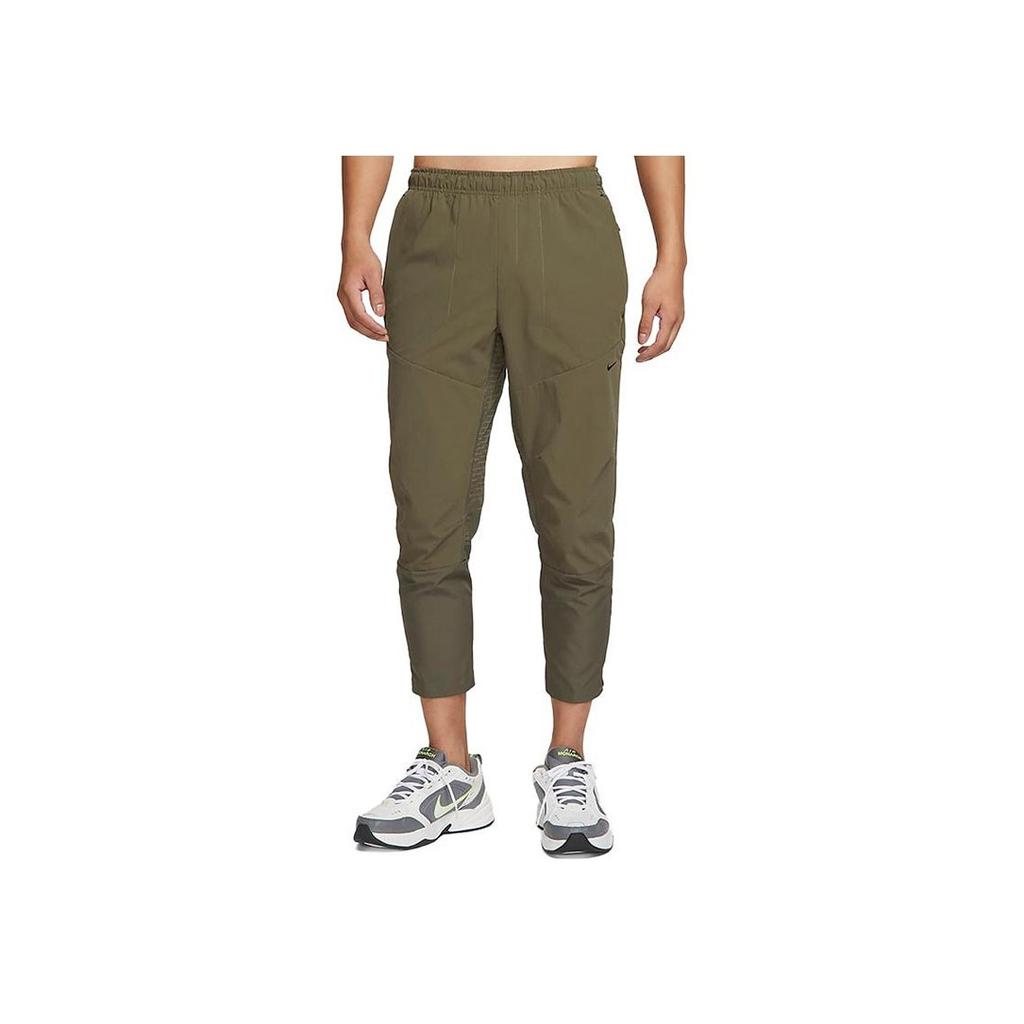 Nike Dri-Fit Adv A.P.S. Jednobarevné šněrovací rychleschnoucí sportovní ležérní kalhoty pánské kalhoty zelené FB6852-222