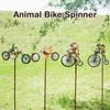 Vintage Bicycle Wind Spinner Metal Wind Spinner Animal Motorcycle Windmill Frog Riding Motorcycle For Yard And Garden Decoration