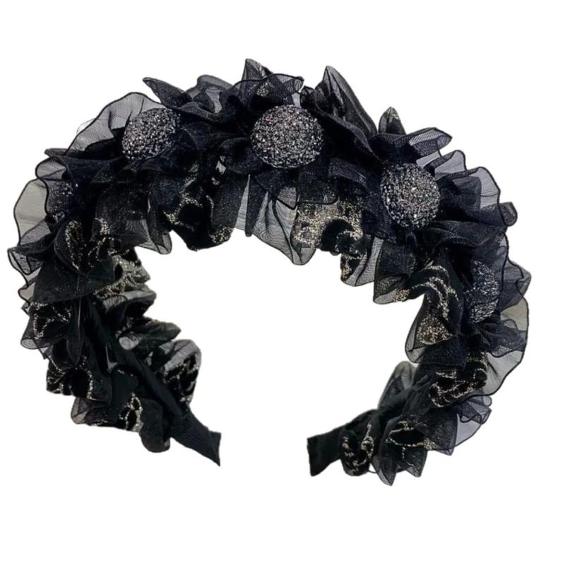 Korea  Bow Hair Hoop Temperament Sweet Wide Brimmed Headband  Versatile Hair Accessories For Girls Gift