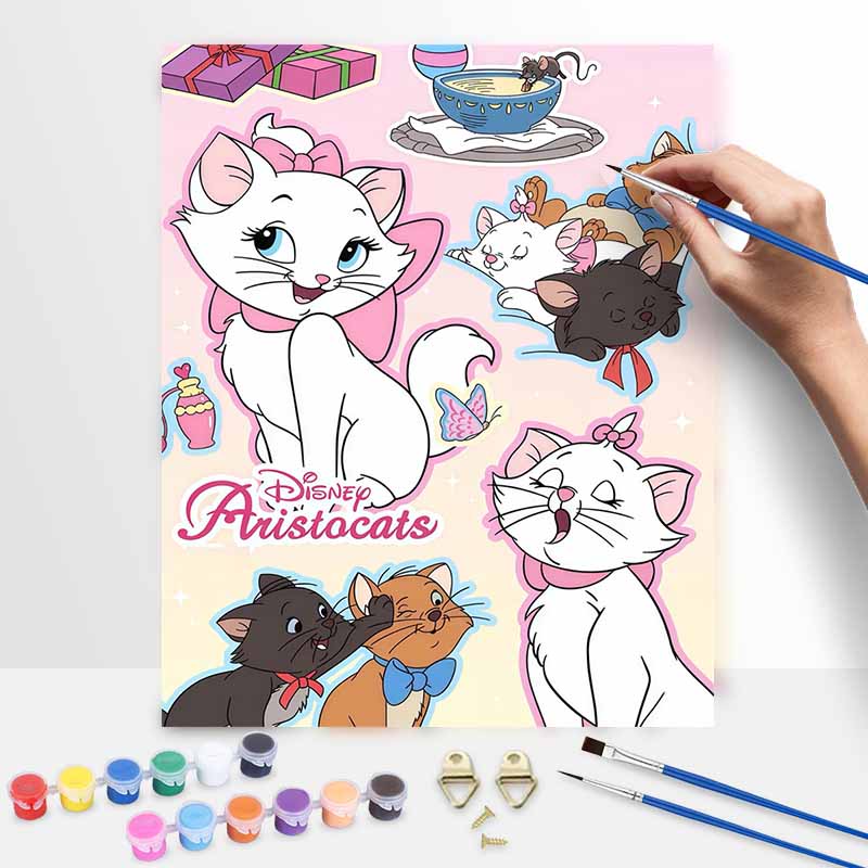 Disney The Aristocats Paint By Numbers Hand Painting Kit. Home Decor Gift 20x30cm