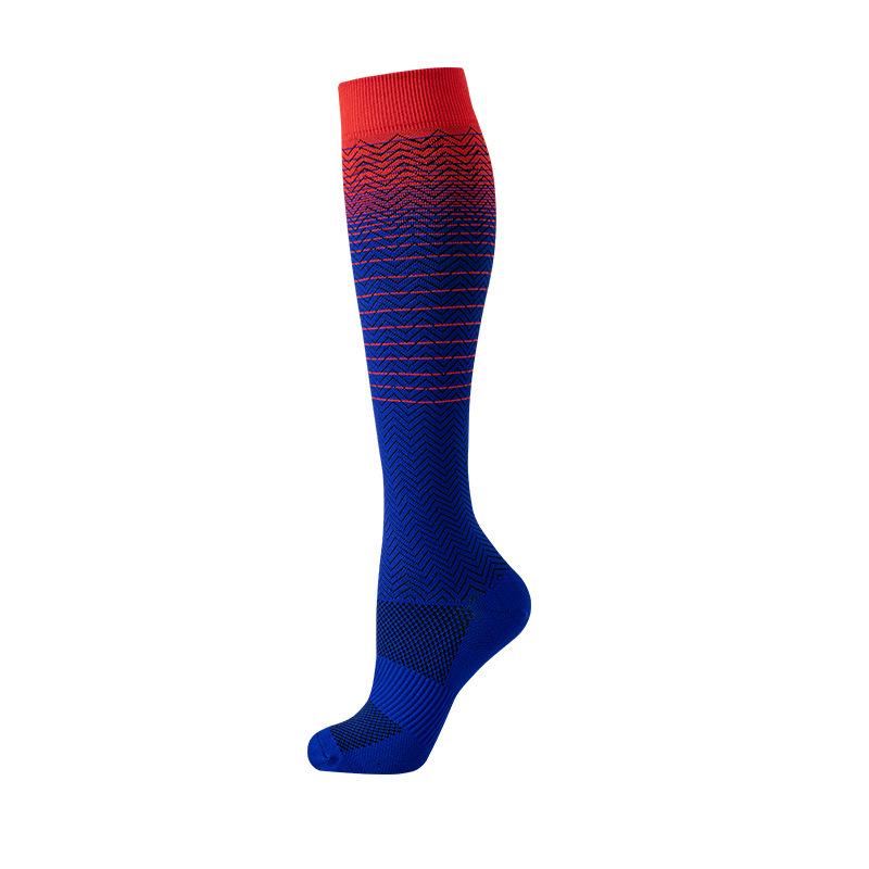 Unisex Striped Compression Cycling Socks – Elastic, Stylish, and Supportive for Fitness and Beautiful Legs