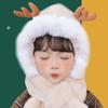 Knitting Children Plush Beanie Cloth Accessories Solid Neckerchief Cute Scarf Hat Set  Girls