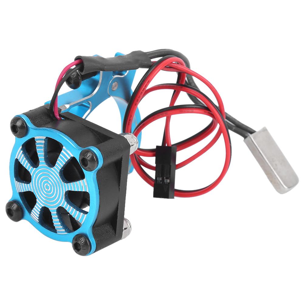 

RC Model Car Motor Cooling Fan Heatsink with Thermal Sensor for 540 550 3650 3660 Blue синій
