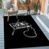 1Pc music mixtape Printed circular carpet, home door mat, outdoor travel protection carpet A17