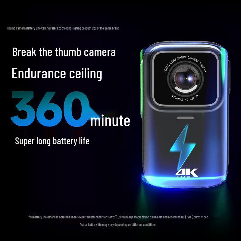HD Professional Sports Thumb Camera for Motorcycles, Dash Cam, Vlogging, and Fishing