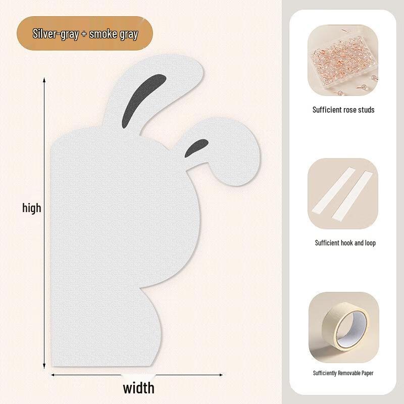 

HANDUNYOU Cute Rabbit Felt Wall Decal