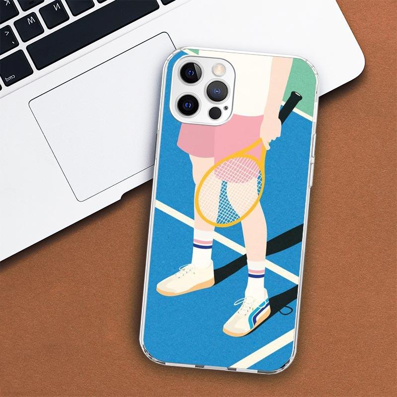 Tennis Sport Phone Case For iPhone 11 12 13 Mini 14 15 Plus 17 Air 16 Pro Max 16E 7 8 SE 2020 Customized Print Cover For Apple i