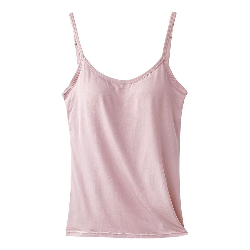 Women s Wire-Free Padded Modal Camisole with Integrated Bra - Yoga & Sports Top