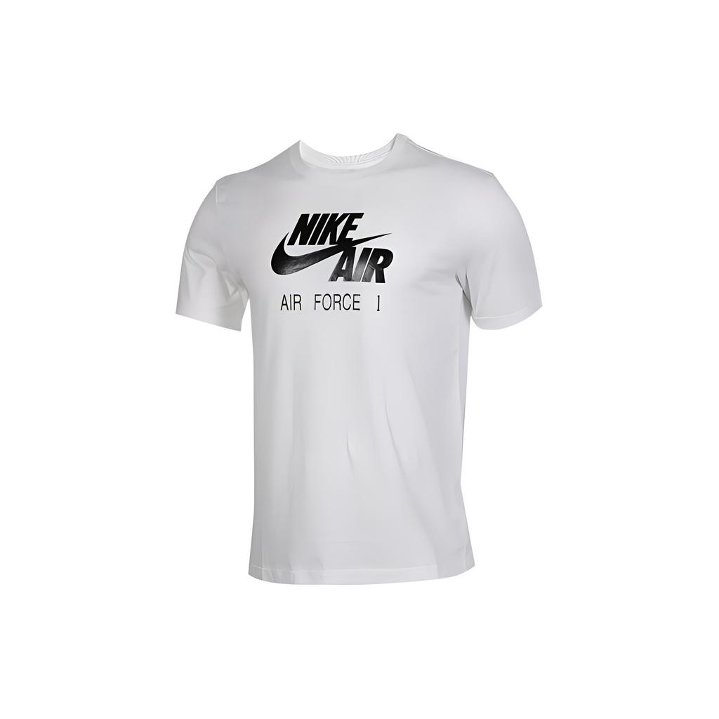Nike T Shirts Men's White Crew Neck Moderate Straight Fit 927423-133