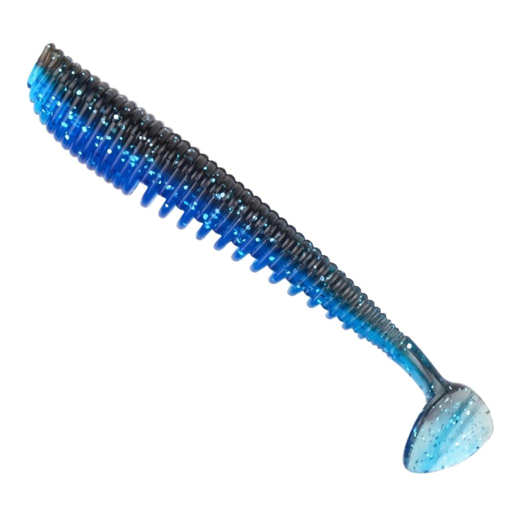 Ribbed T-Tail Soft Micro Long for Saltwater Bass