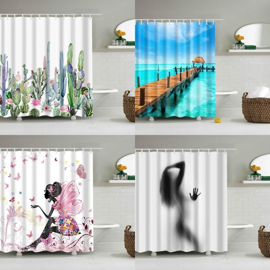 Stunning Waterproof Shower Curtain With Hooks Perfect Bathroom Decoration
