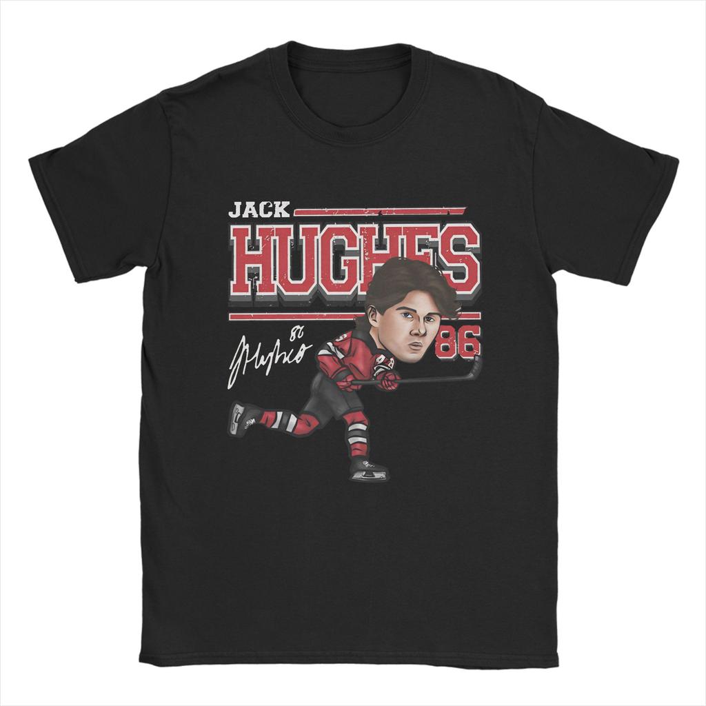 Unisexs Jack Hughes  Gold T Shirts  Cotton Clothes Funny Short Sleeve O Neck Tees Big Size TShirts