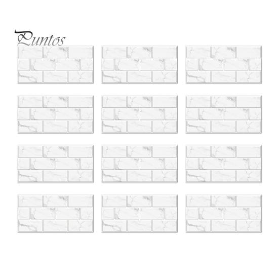 Self Adhesive Kitchen Backsplash Self-Adhesive PVC Tile Wall Stickers, Waterproof Mosaic Pattern Decals for Bathroom Easy To Clean Covers Home Decor,