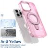 Luxury Glitter Metal Stand Magnetic Wireless Charging Clear Case For iPhone 16 15 14 Plus 13 12 17 Pro Max 17Air Magsafe Cover
