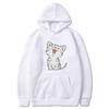 Autumn Winter Solid Color Cat Classic Hoodie Men's Daily Casual Harajuku Hoodie Y2K Street Wear Warm Hoodie
