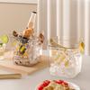 Transparent Table Garbage Bin Mini Hand-Held Bin Desktop Trash Can  Countertop Storage