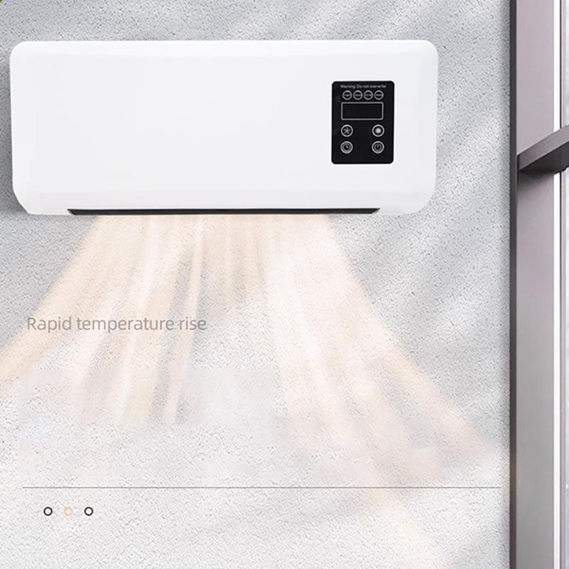Portable Heater Electric Heating Machine Air Conditioner Wall Mounted Air Conditioner Fan Heater Remote Control Bedroom Bathroom