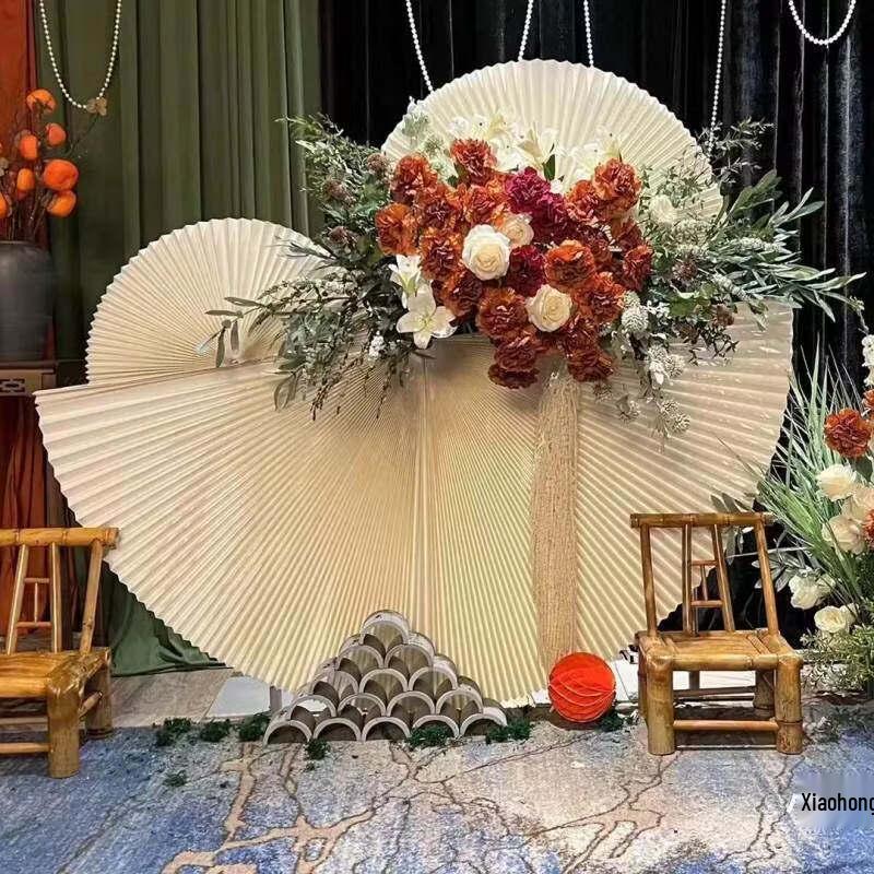LIEI Engagement Decor Extra Large Cloth Fan