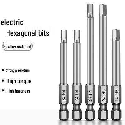 Extended S2 Magnetic Hex Bit Electric Screwdriver Wrench